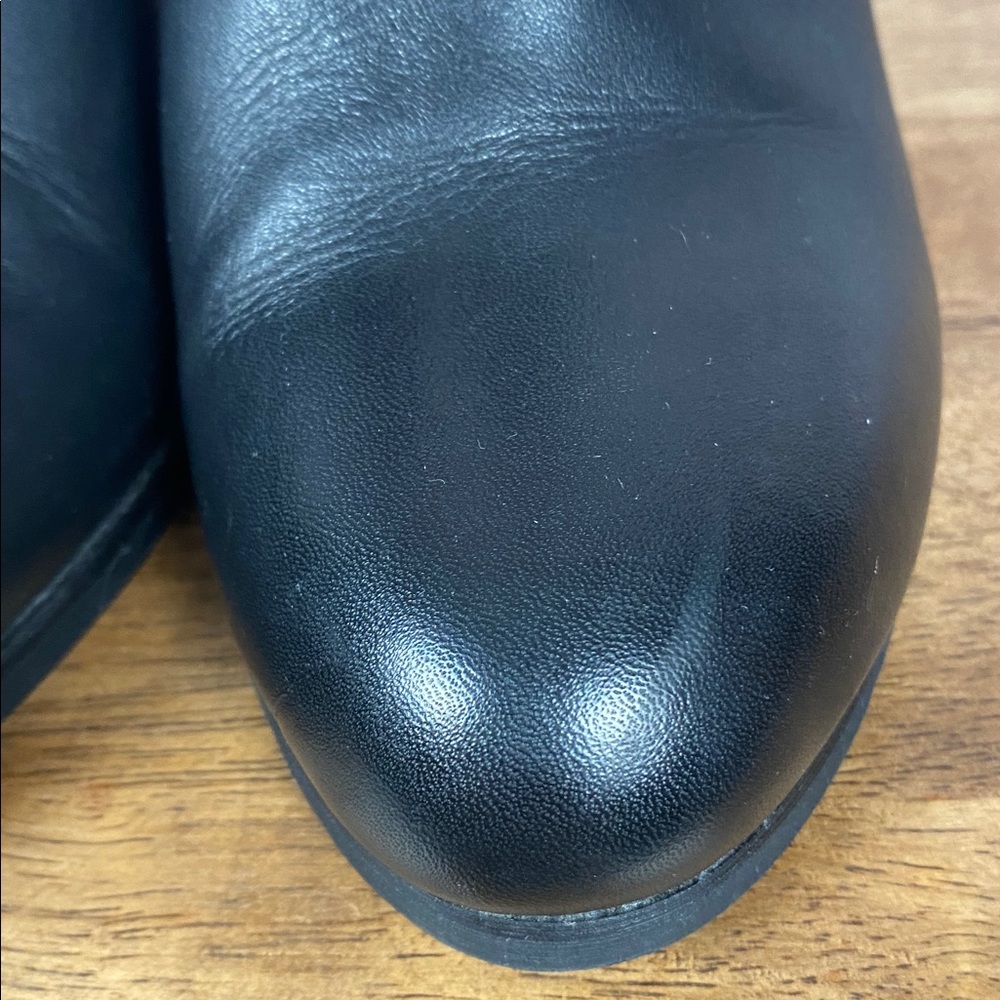 Steve Madden Awsum Studded Leather Black Heeled Western Ankle Boots Sz 7 - Picture 8 of 17